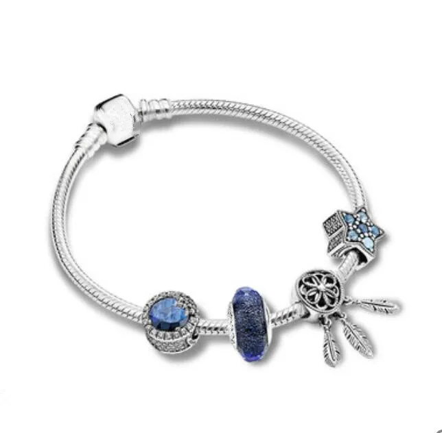 Original 925 Sterling Silver Blue Bright Star Snake Chain Basic Pandora Bracelet Bangle Fit Women Bead Charm Diy Jewelry
Original 925 Sterling Silver Blue Bright Star Snake Chain Basic Pandora Bracelet Bangle Fit Women Bead Charm Diy Jewelry
