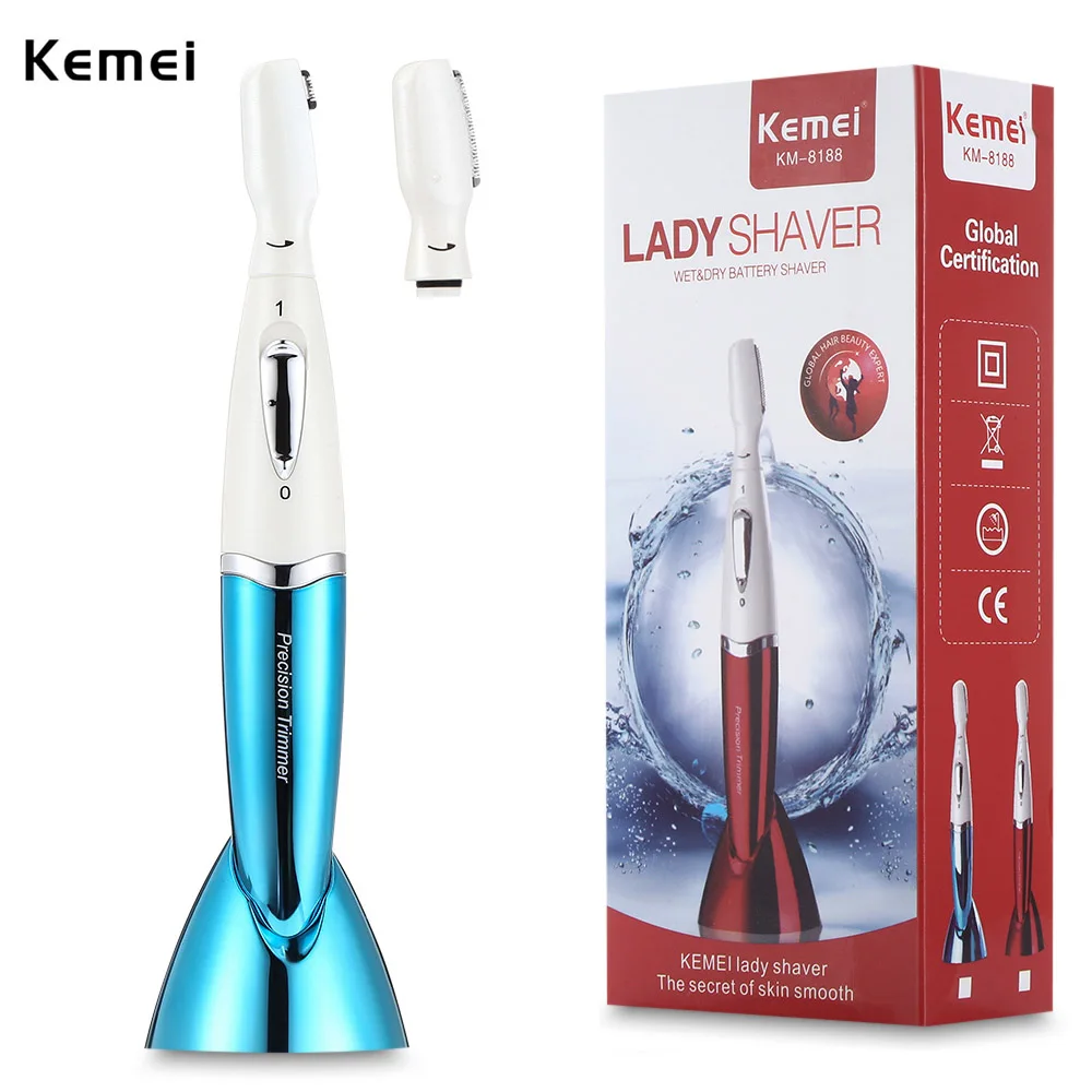Kemei KM-8118 Waterproof Practical Eyebrow Hair Trimmer Hair Removal Epilator Lady Shaver For Lip Arm Leg Eyebrow Nose Sideburns
Kemei KM-8118 Waterproof Practical Eyebrow Hair Trimmer Hair Removal Epilator Lady Shaver For Lip Arm Leg Eyebrow Nose Sideburns