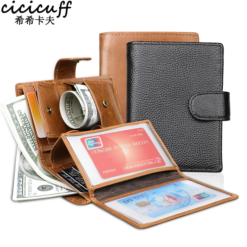 CICICUFF Brand Vintage Men Wallet Genuine Leather Short Wallets Male Cowhide Purse with Coin Pocket Driver License Holder Purses
CICICUFF Brand Vintage Men Wallet Genuine Leather Short Wallets Male Cowhide Purse with Coin Pocket Driver License Holder Purses
