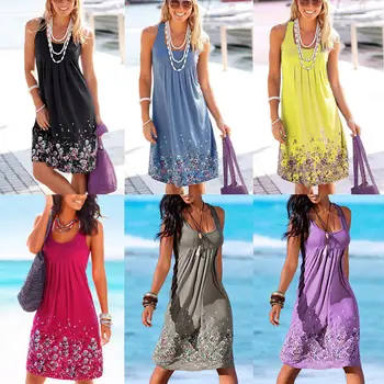 Summer Dress 2019 Sexy Women Floral Print Fashion Boho Short Midi Dress Evening Party Beach Casual Sundress Plus Size S-3XL
Summer Dress 2019 Sexy Women Floral Print Fashion Boho Short Midi Dress Evening Party Beach Casual Sundress Plus Size S-3XL