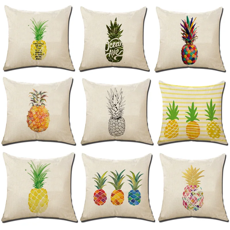 fashion printed pillowcase Fresh and pleasant Fruit Colorful hand drawn pineapple pillow cover Home essential
fashion printed pillowcase Fresh and pleasant Fruit Colorful hand drawn pineapple pillow cover Home essential