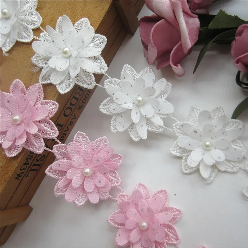 NEW 30x 5cm Width White and Pink Polyester Pearl Flower Embroidered Lace Trim Ribbon Fabric Garment Wedding Dress Sewing Craft
NEW 30x 5cm Width White and Pink Polyester Pearl Flower Embroidered Lace Trim Ribbon Fabric Garment Wedding Dress Sewing Craft
