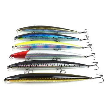 Lot 6pcs Fishing Minnow Big Game Lure Baits 17cm 27g Sea Bass Killer Long Shot Artificial Floating Lures Bait isca artificial
Lot 6pcs Fishing Minnow Big Game Lure Baits 17cm 27g Sea Bass Killer Long Shot Artificial Floating Lures Bait isca artificial