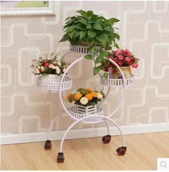 Ou, wrought iron multilayer wheeled mobile push-pull flower console other balcony sitting room indoor flower pot frame
Ou, wrought iron multilayer wheeled mobile push-pull flower console other balcony sitting room indoor flower pot frame