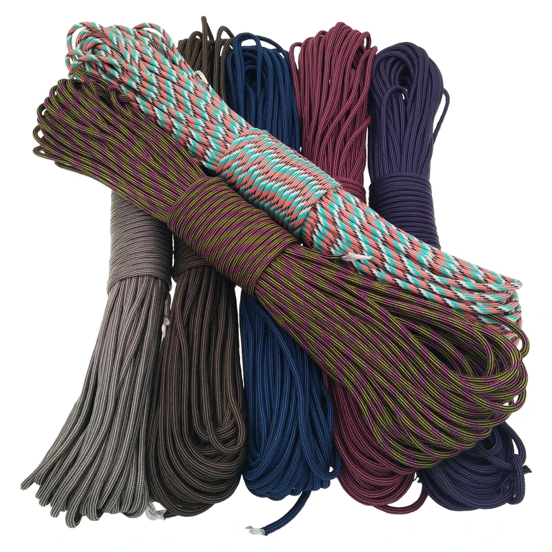 

YOUGLE Paracord 550lb Rope Type III 7 Stand 100FT Paracord Parachute Cord Rope Survival kit Wholesale Tent Wind rope 158-164