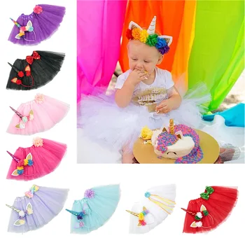 Organza TUTU Skirt Set for Baby Girls Chiffon Flower Headband Unicorn Horn Hair band Hair Bow Halloween Party Hair Accessories
Organza TUTU Skirt Set for Baby Girls Chiffon Flower Headband Unicorn Horn Hair band Hair Bow Halloween Party Hair Accessories