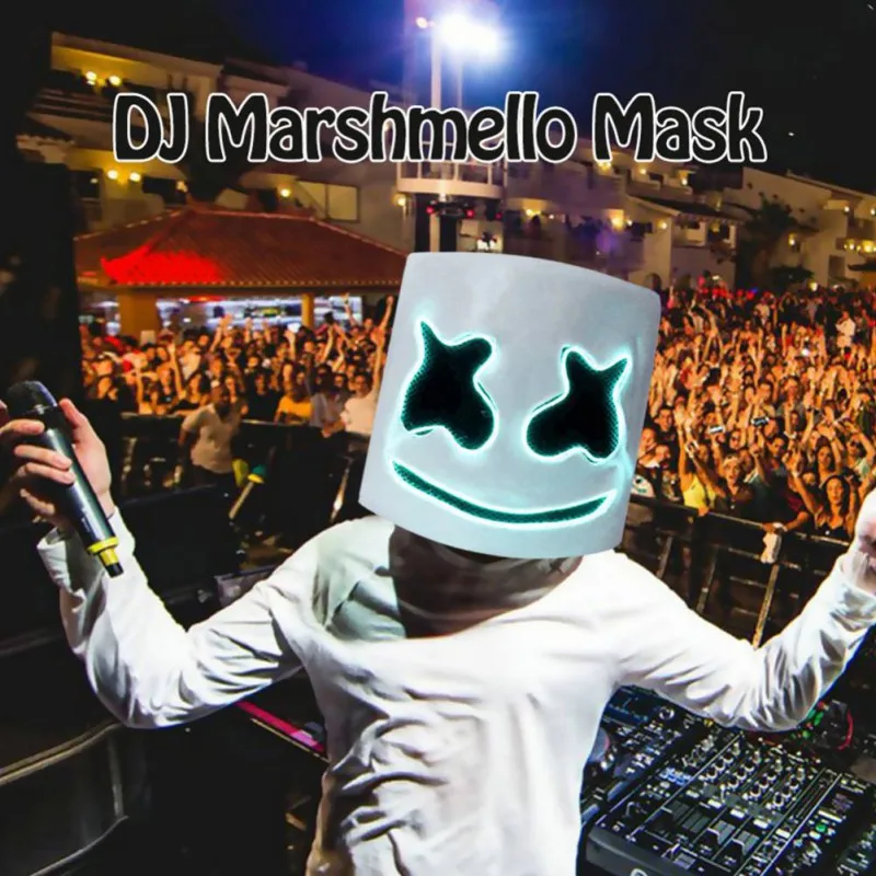 LED Light Marshmello DJ Mask Halloween Cosplay Full Head Helmet Colorful Luminous Mask Nightclub Concert Party Dress UP Prop
LED Light Marshmello DJ Mask Halloween Cosplay Full Head Helmet Colorful Luminous Mask Nightclub Concert Party Dress UP Prop