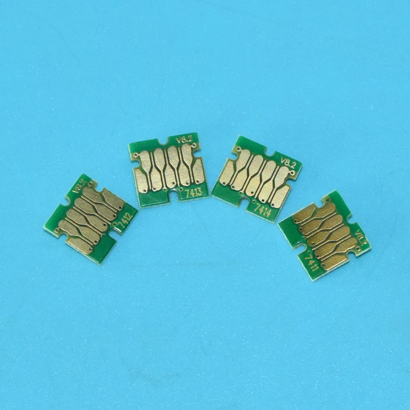 4 color chip for Epson T7411-T7414 for Epson F6200 F6070 F7070 F7170 F7100 F7000 F6000 F9200 F7200 F9270 F7270 printer
4 color chip for Epson T7411-T7414 for Epson F6200 F6070 F7070 F7170 F7100 F7000 F6000 F9200 F7200 F9270 F7270 printer
