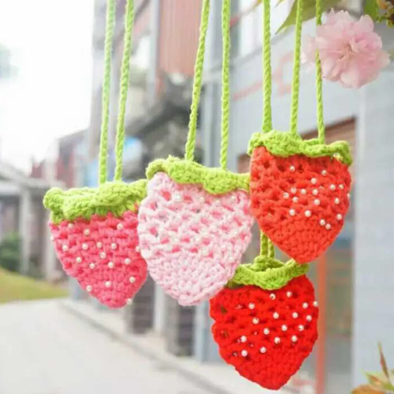 Yarn hand knitting Egg Bag Strawberry pouch Egg pocket Children's day gifts Finished product Hand-made finished pearl t4
Yarn hand knitting Egg Bag Strawberry pouch Egg pocket Children's day gifts Finished product Hand-made finished pearl t4