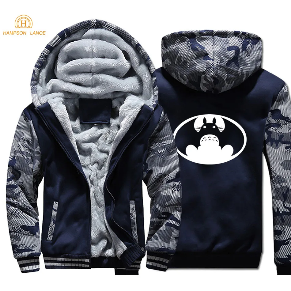 Totoro VS Batman Funny Anime Hoodies Men 2019 Autumn Winter Camouflage Hooded Men's Casual Warm Fleece Sweatshirts For Fans
Totoro VS Batman Funny Anime Hoodies Men 2019 Autumn Winter Camouflage Hooded Men's Casual Warm Fleece Sweatshirts For Fans