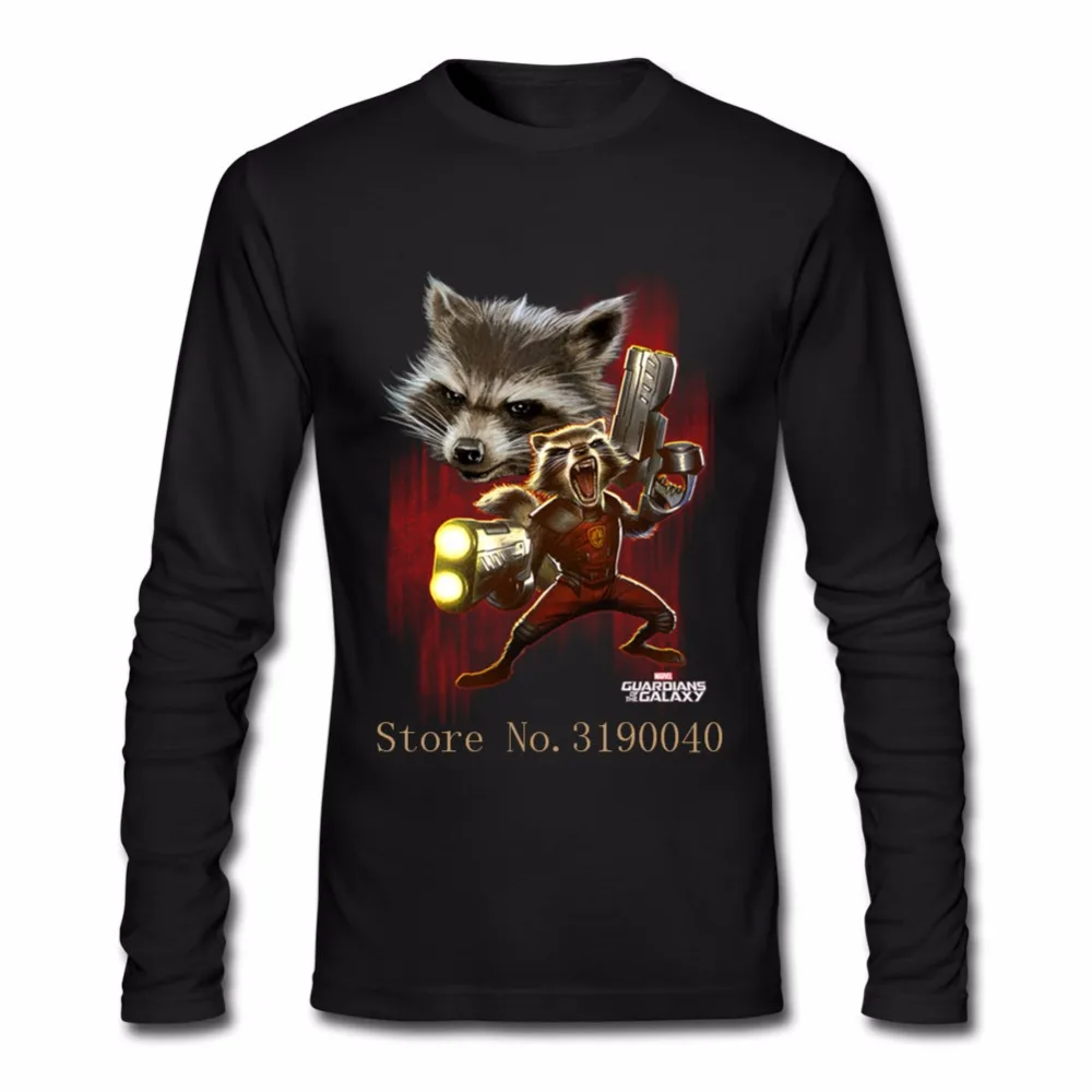 Superhero Twisted Rocket T-Shirts Men Long Sleeve Guardians Of The Galaxy Racoon mens t shirt Tee Top
Superhero Twisted Rocket T-Shirts Men Long Sleeve Guardians Of The Galaxy Racoon mens t shirt Tee Top
