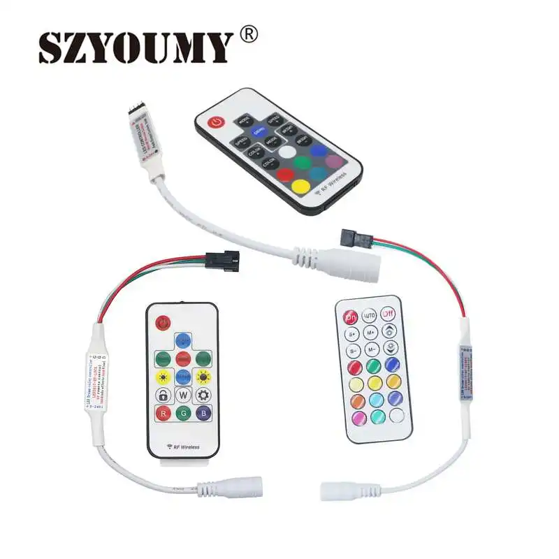 SZYOUMY Dream Color Controller 14/17/21 Keys DIY RF Remote Control DC5V-24V 300 Kinds of Changes Effects For WS2811 Strip
SZYOUMY Dream Color Controller 14/17/21 Keys DIY RF Remote Control DC5V-24V 300 Kinds of Changes Effects For WS2811 Strip