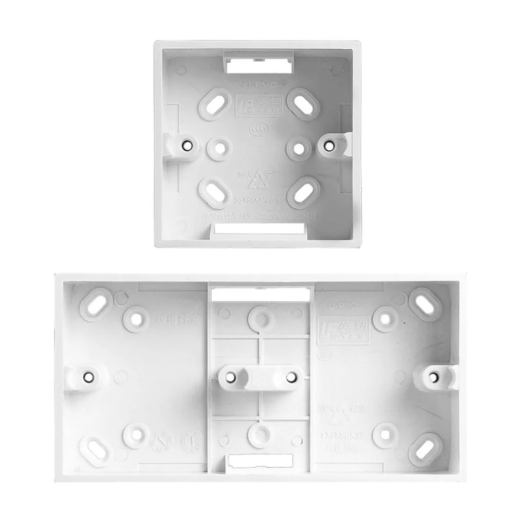 Surface Mounted Switch Box PVC Flame Retardant 86 Single And Double Bottom Box Socket Panel Base Junction Box
Surface Mounted Switch Box PVC Flame Retardant 86 Single And Double Bottom Box Socket Panel Base Junction Box
