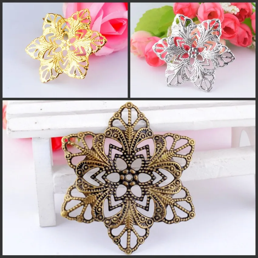 Free shipping 10Pcs Filigree Flower Wraps Connectors Metal Crafts Decoration DIY Findings Connectors 57mm F1173
Free shipping 10Pcs Filigree Flower Wraps Connectors Metal Crafts Decoration DIY Findings Connectors 57mm F1173