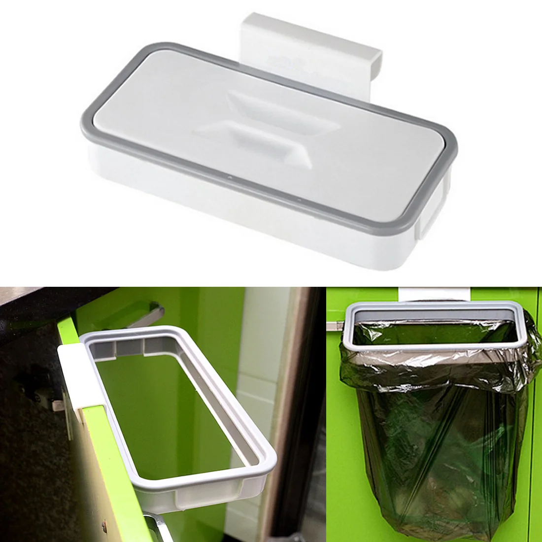 Trash Rack with lid Storage Cupboard Cabinet kitchen Tools Door Back Hanging Garbage Bag Holder Storage Racks
Trash Rack with lid Storage Cupboard Cabinet kitchen Tools Door Back Hanging Garbage Bag Holder Storage Racks