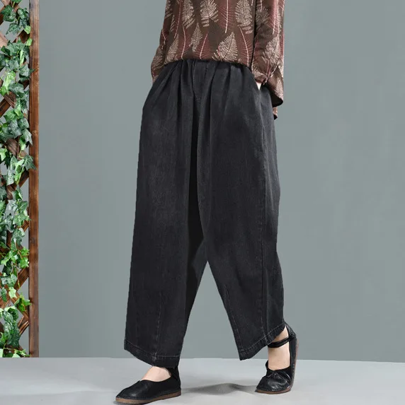 Spring Autumn Jeans Women Large size Loose Retro Casual Denim Pants New Elastic Waist pocket Vintage Trousers 2019 Mori girl
Spring Autumn Jeans Women Large size Loose Retro Casual Denim Pants New Elastic Waist pocket Vintage Trousers 2019 Mori girl