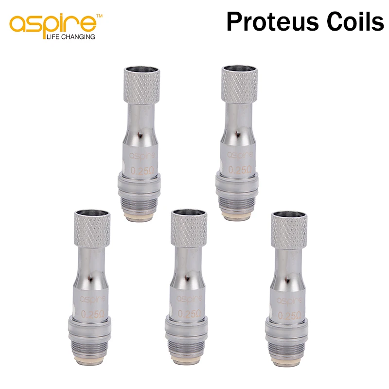 

5pcs/lot Coils for Electronic Cigarettes Aspire Proteus Replacement Atomizer Heads 0.25ohm Coils for Aspire E-hookah Kit