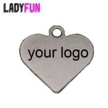 14*16mm Heart Tag Custom Stainless Steel Charm 14*16mm Heart Tag Custom Stainless Steel Charm