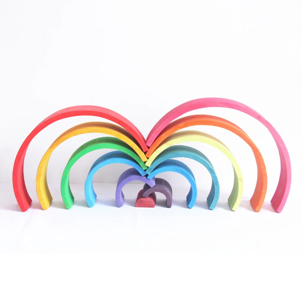 Baby Toddler Montessori Toys - Wooden 12 Colors Rainbow Stacking Rainbow Blocks Kids Education Toy Gift Baby Toddler Montessori Toys - Wooden 12 Colors Rainbow Stacking Rainbow Blocks Kids Education Toy Gift