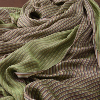 114CM Wide 16MM Green Purple Stripe Print Soft Silk Crepe Plain Fabric for Summer Dress Shirt Clothes Cheongsam H006
114CM Wide 16MM Green Purple Stripe Print Soft Silk Crepe Plain Fabric for Summer Dress Shirt Clothes Cheongsam H006