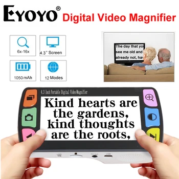 Eyoyo FD43 Video Magnifier Portable 6x-16x 4.3" Color Display Reading Digital Magnifier loupe bijoutier
Eyoyo FD43 Video Magnifier Portable 6x-16x 4.3" Color Display Reading Digital Magnifier loupe bijoutier