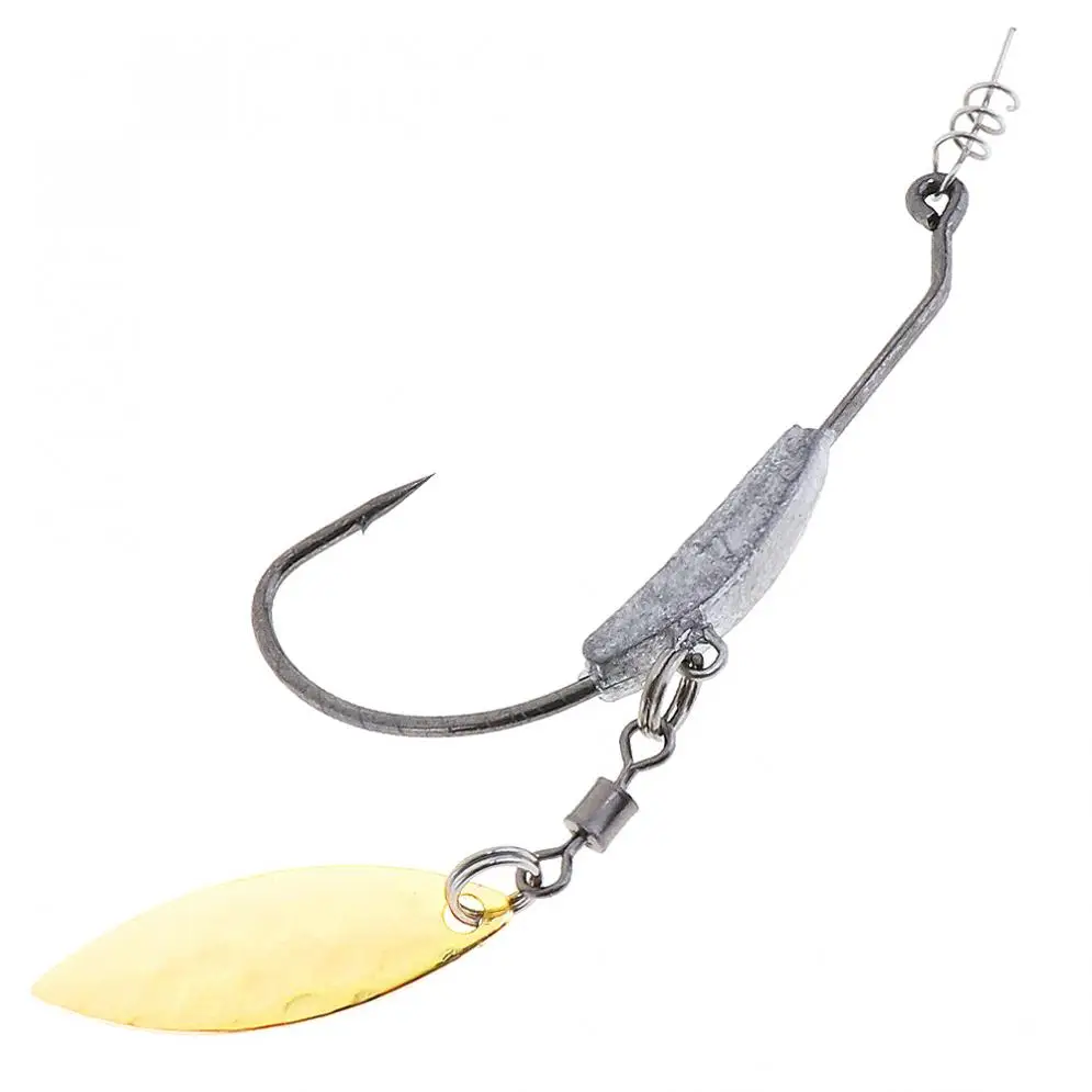 3pcs/lot 4# 7.2g Lead Head Crank Hook with Metal Spoon Sequins Soft Bait High Carbon Steel Hooks 2 Colors Optional
3pcs/lot 4# 7.2g Lead Head Crank Hook with Metal Spoon Sequins Soft Bait High Carbon Steel Hooks 2 Colors Optional