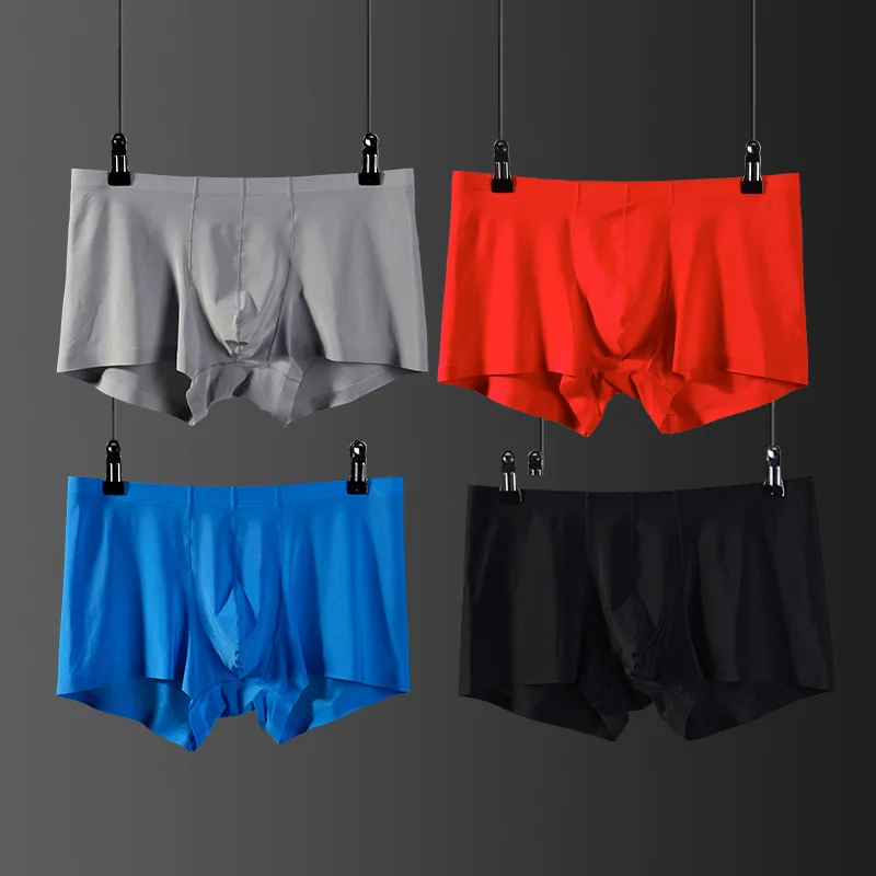 

mens underwear men Boxer shorts Ice silk cool Seamless u convex design soft sexy kilot male men's underpants cueca boxer homme