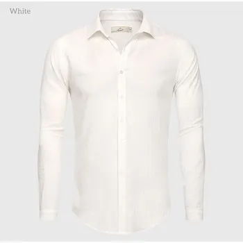 Men Cotton Linen Blend White Shirt Casual Male Shirt Slim Fit Spring Summer Style Cool
Men Cotton Linen Blend White Shirt Casual Male Shirt Slim Fit Spring Summer Style Cool