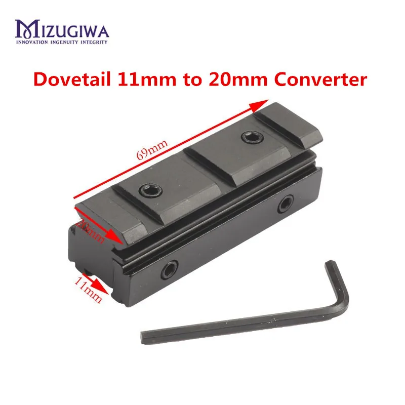 MIZUGIWA Tactical 11mm to 20mm Weaver Rail Scope Mount Rifle Base Adapter Converter Adapter Hunting Caze Accessories Black
MIZUGIWA Tactical 11mm to 20mm Weaver Rail Scope Mount Rifle Base Adapter Converter Adapter Hunting Caze Accessories Black