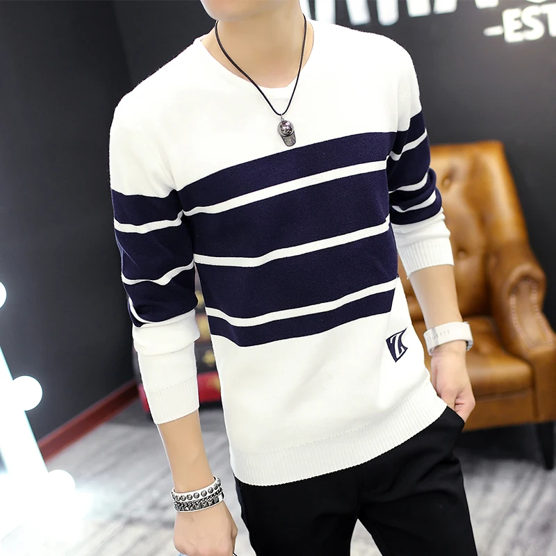 Fall 2019 men sweater v-neck turtleneck sweater thin striped youth fashion long-sleeved sweater
Fall 2019 men sweater v-neck turtleneck sweater thin striped youth fashion long-sleeved sweater