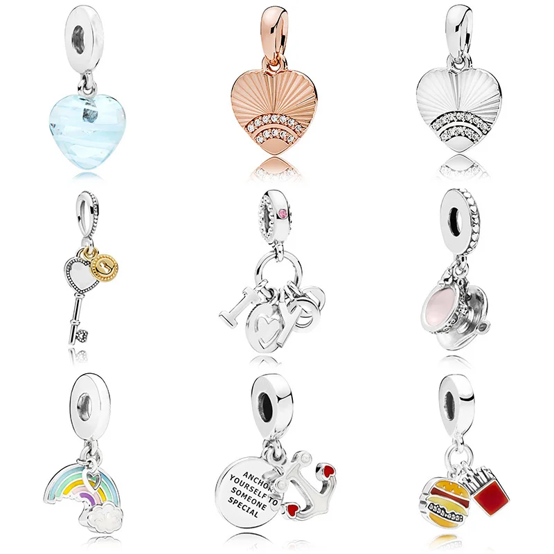 10 Style Silver Plated Pendant Rainbow Key Coffee Cup Shell Pendant For Women Pandora Charms Bracelet
10 Style Silver Plated Pendant Rainbow Key Coffee Cup Shell Pendant For Women Pandora Charms Bracelet