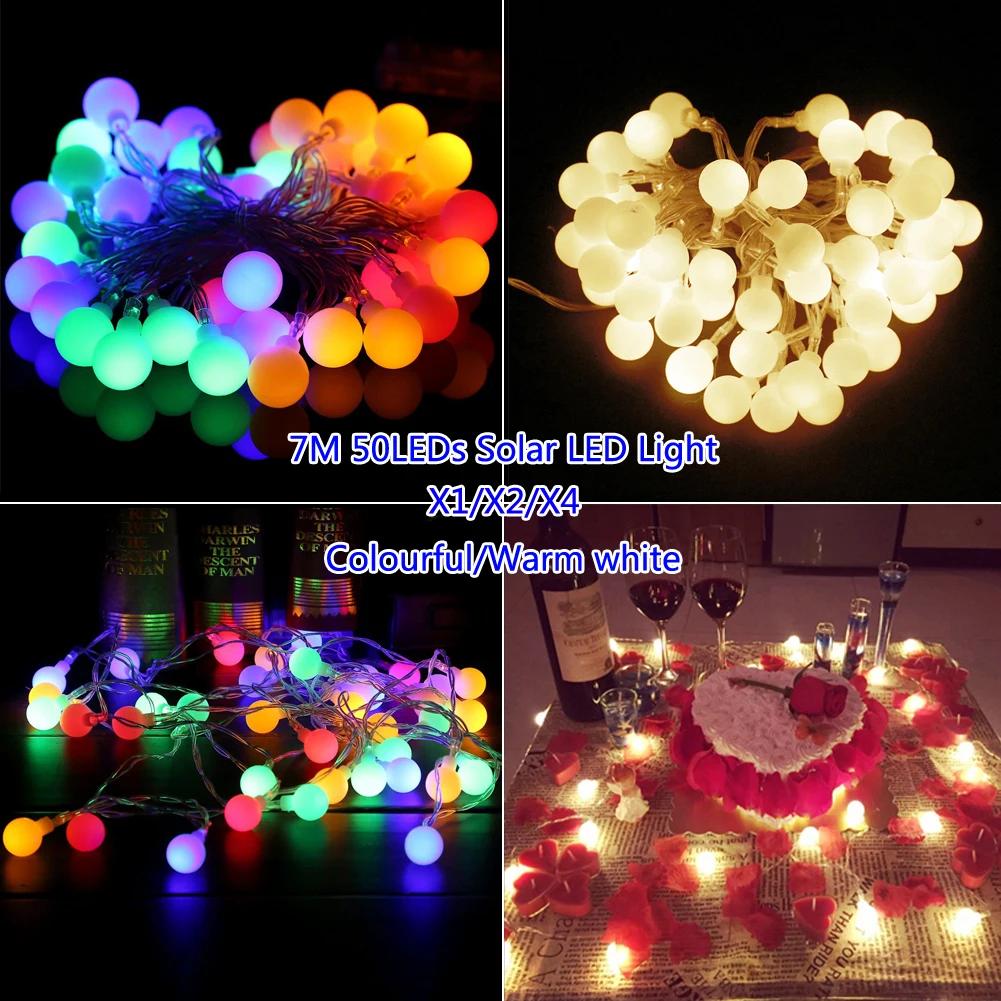 TSLEEN Solar Powered LED 7m Ball Outside Garden Dance Holiday String Lights Valentine Birthday Wedding Party Decoration
TSLEEN Solar Powered LED 7m Ball Outside Garden Dance Holiday String Lights Valentine Birthday Wedding Party Decoration