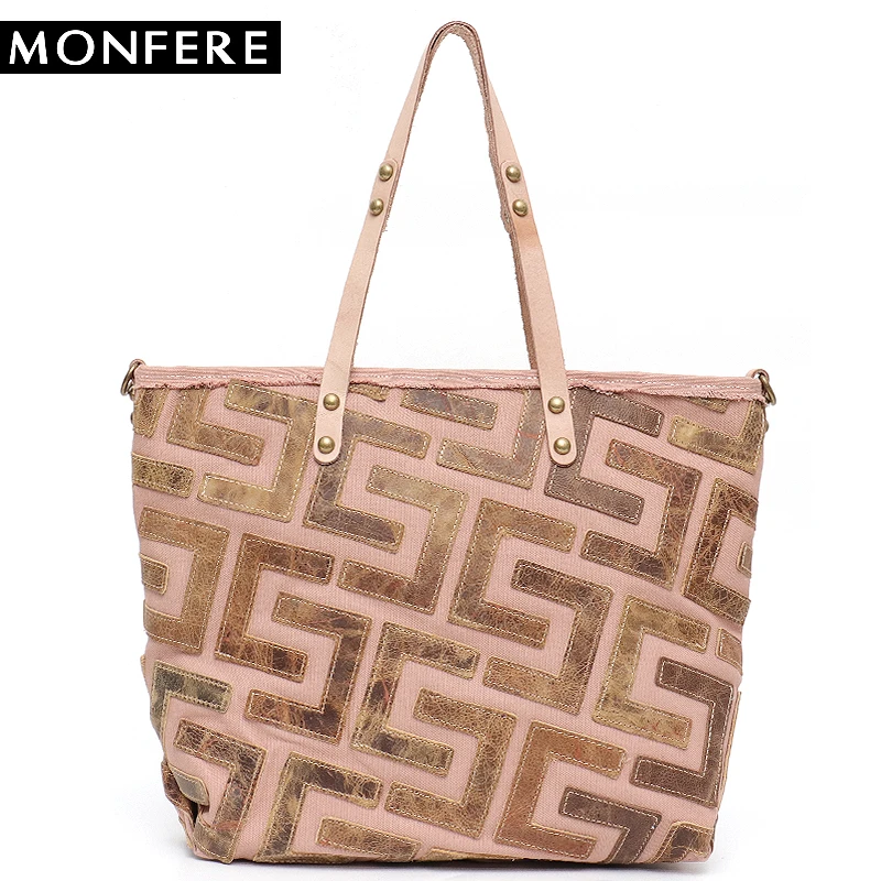 SC Vintage Style Women Leather&Canvas Shoulder Bags Large Female Retro Geometric Patchwork Handbags Tote Casual Cross body Bags
SC Vintage Style Women Leather&Canvas Shoulder Bags Large Female Retro Geometric Patchwork Handbags Tote Casual Cross body Bags