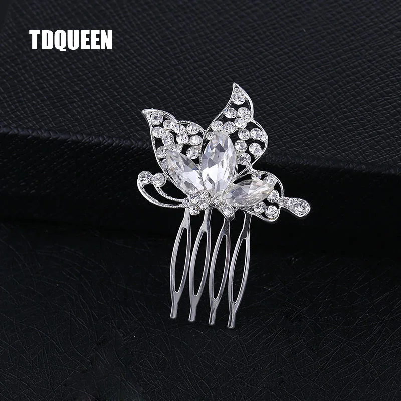 Fantastic Austrian Crystal Butterfly Tiara Silver Plated Wedding Hair Accessories Bridal Women Hair Comb Tiaras (7)