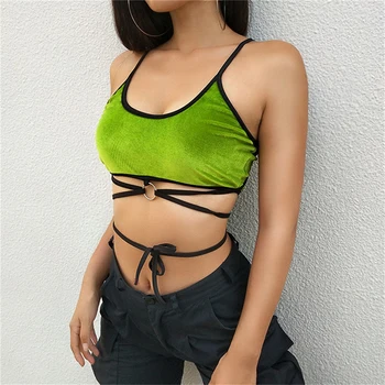 2019 Hot Summer New Women Camis Sleeveless Sexy Solid Color Green Wild Vest Short Typle Bandage Lace Up Halter Tank Top Streetwe
2019 Hot Summer New Women Camis Sleeveless Sexy Solid Color Green Wild Vest Short Typle Bandage Lace Up Halter Tank Top Streetwe