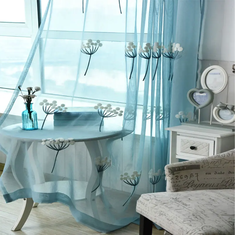Modern Blue Tulle Curtains For Living Room Dandelion Embroidered Voile Curtains Children Bedroom Window Curtains Drapes
Modern Blue Tulle Curtains For Living Room Dandelion Embroidered Voile Curtains Children Bedroom Window Curtains Drapes