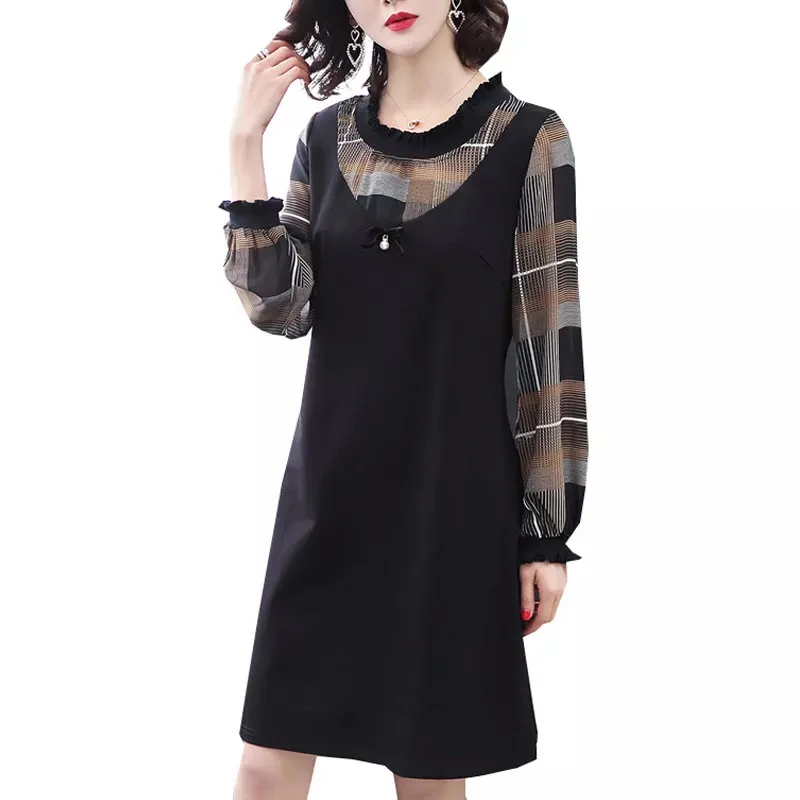 Elegant Women Dresses Plaid Fake Two Piece Dress Ladies Casual Long Sleeve Office Dress Autumn Plus Size Vestido Mujer DF2137
Elegant Women Dresses Plaid Fake Two Piece Dress Ladies Casual Long Sleeve Office Dress Autumn Plus Size Vestido Mujer DF2137