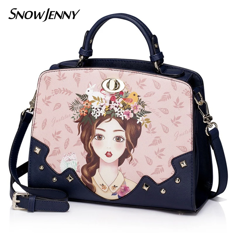 Women Shoulder Bags Female Messenger Bag Handbags Totes Borsa SnowJenny SJ Brand Design Cartoon Girl Illustration
Women Shoulder Bags Female Messenger Bag Handbags Totes Borsa SnowJenny SJ Brand Design Cartoon Girl Illustration