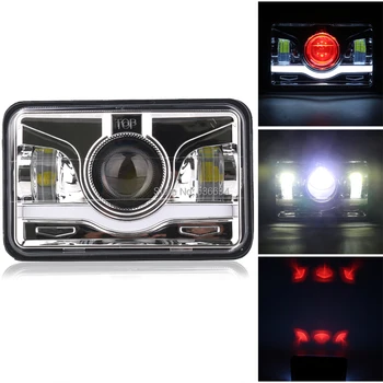 1PC 4x6 Rectangular LED Headlamp with Red DRL for Peterbilt 379 F150 Freightliner FLD120 Jetta Kenworth Truck T600/T800/W900
1PC 4x6 Rectangular LED Headlamp with Red DRL for Peterbilt 379 F150 Freightliner FLD120 Jetta Kenworth Truck T600/T800/W900