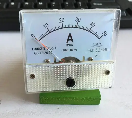 85C1 DC 0-50A Analog Amp Panel ammeter pointer type current meter panel
85C1 DC 0-50A Analog Amp Panel ammeter pointer type current meter panel