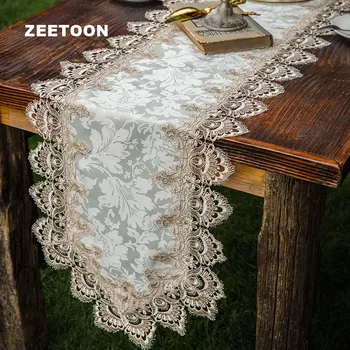 European Style Lace Table Runner Tablecloth TV Cabinet Long Mats / Home Dinner Table Decor Placemat Cover Cloth Hotel Bed Flag
European Style Lace Table Runner Tablecloth TV Cabinet Long Mats / Home Dinner Table Decor Placemat Cover Cloth Hotel Bed Flag