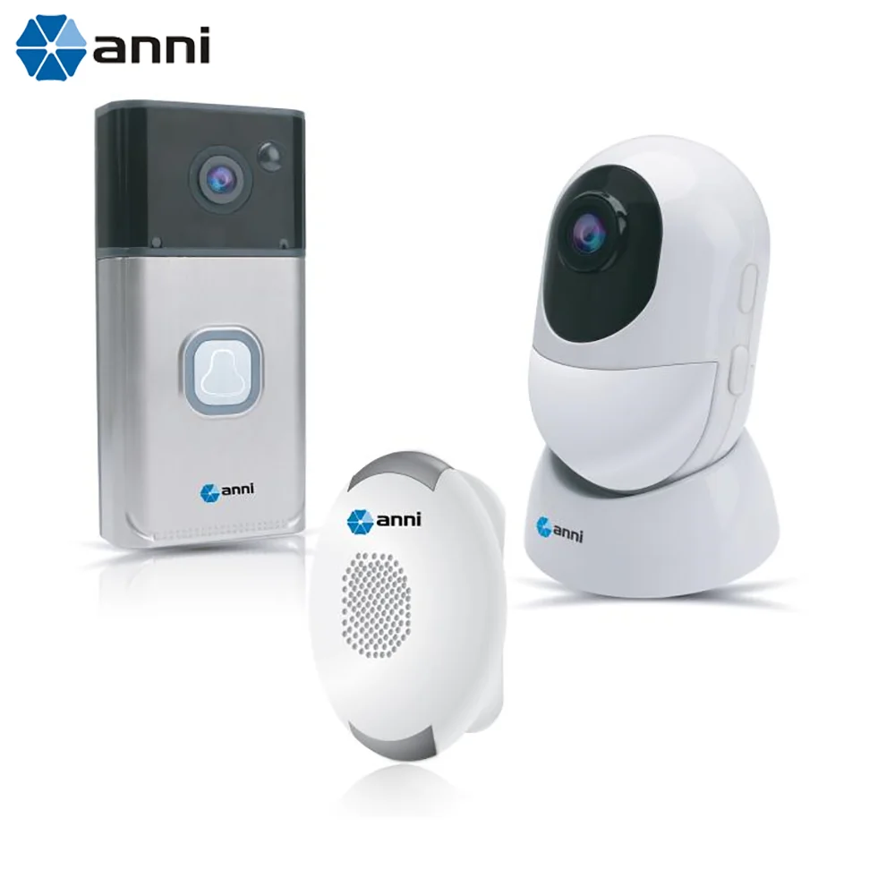 Anni HD Smart Wi-Fi Video Doorbell & Battery Camera Kit with Two-Way Audio, Motion Detection, Android and iOS App Support
Anni HD Smart Wi-Fi Video Doorbell & Battery Camera Kit with Two-Way Audio, Motion Detection, Android and iOS App Support