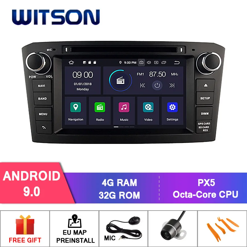 WITSON Android 9.0 IPS HD Screen for TOYOTA AVENSIS 2005-2007 CAR DVD GPS RADIO 4GB RAM+32GB FLASH 8 Octa Core+DVR/WIFI+DSP+DAB
WITSON Android 9.0 IPS HD Screen for TOYOTA AVENSIS 2005-2007 CAR DVD GPS RADIO 4GB RAM+32GB FLASH 8 Octa Core+DVR/WIFI+DSP+DAB