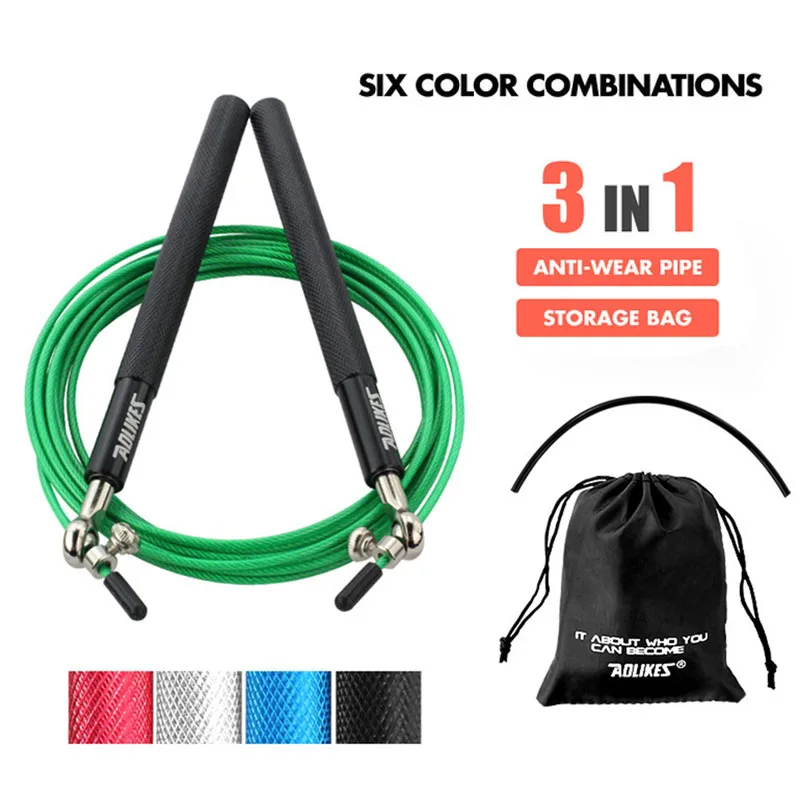 3m Speed Jump Rope Professional Skipping Rope men Boxing Fitness Skip Workout Training With Carrying Bag Spare Cable
3m Speed Jump Rope Professional Skipping Rope men Boxing Fitness Skip Workout Training With Carrying Bag Spare Cable