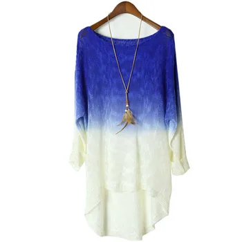 Perspective Gradient Color Slash-Neck Irregular Bottoming Sweater O-Neck Hollow Pullover Long Sleeve Knitted Shirts Long Tops
Perspective Gradient Color Slash-Neck Irregular Bottoming Sweater O-Neck Hollow Pullover Long Sleeve Knitted Shirts Long Tops