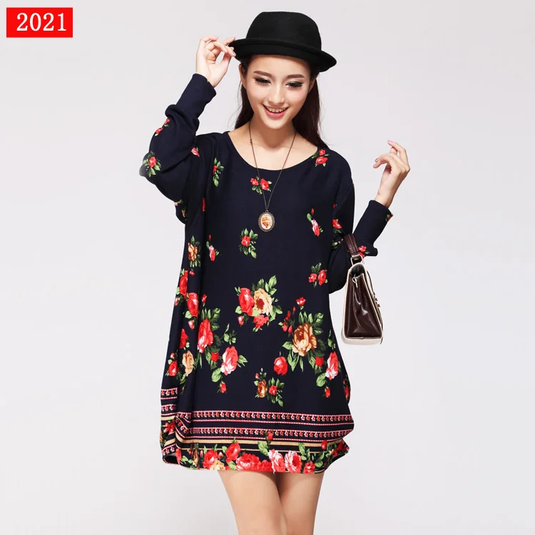 2018 sping women casual winter dress elegant new arrival plus size dresses loose printed good quality cotton and woll tunic 5XL
2018 sping women casual winter dress elegant new arrival plus size dresses loose printed good quality cotton and woll tunic 5XL