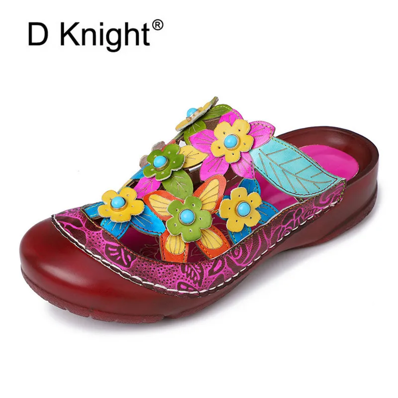 Genuine Leather Handmade Flower Pattern Women's Slides Shoes Retro Soft Flat Ladies Slippers Shoes Casual Female Sandals Slipper
Genuine Leather Handmade Flower Pattern Women's Slides Shoes Retro Soft Flat Ladies Slippers Shoes Casual Female Sandals Slipper