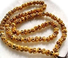 Tibetan handmade jewelry 108 Pieces BONE SKULL HEAD BUDDHA Bead Long NECKLACE natural Luxury Ms. girl Wedding
Tibetan handmade jewelry 108 Pieces BONE SKULL HEAD BUDDHA Bead Long NECKLACE natural Luxury Ms. girl Wedding