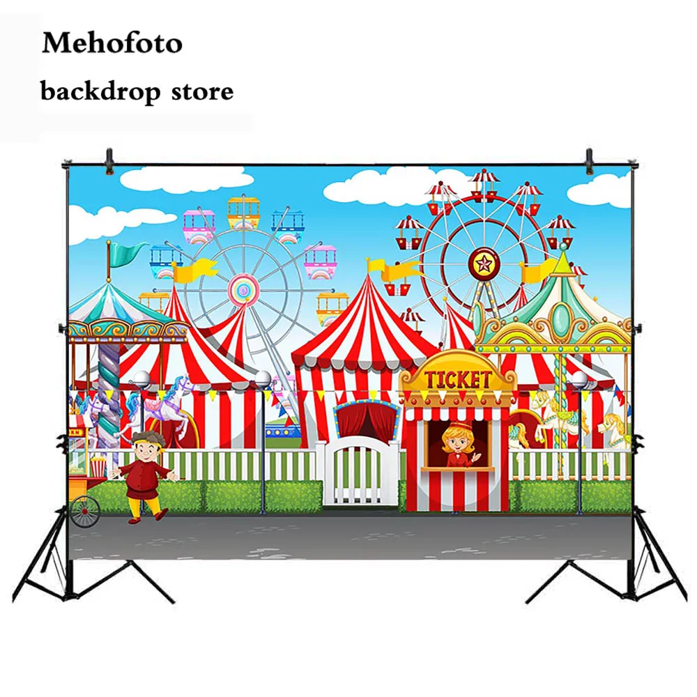 Mehofoto Circus Amusement Park Photography Backdrops Birthday Theme Party Backdrop Cartoon Background for Photo Shoot Studio 846
Mehofoto Circus Amusement Park Photography Backdrops Birthday Theme Party Backdrop Cartoon Background for Photo Shoot Studio 846