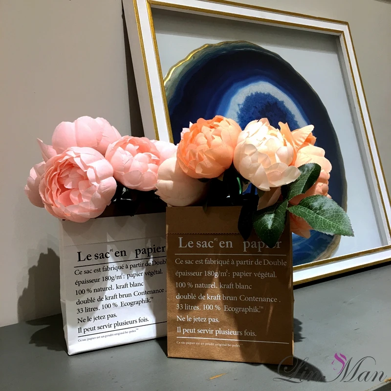 Artificial Flowers Silk flower Fall Vivid Peony Fake Leaf Wedding Home Party Decoration 1Bouquet decorative flowers silk rose
Artificial Flowers Silk flower Fall Vivid Peony Fake Leaf Wedding Home Party Decoration 1Bouquet decorative flowers silk rose